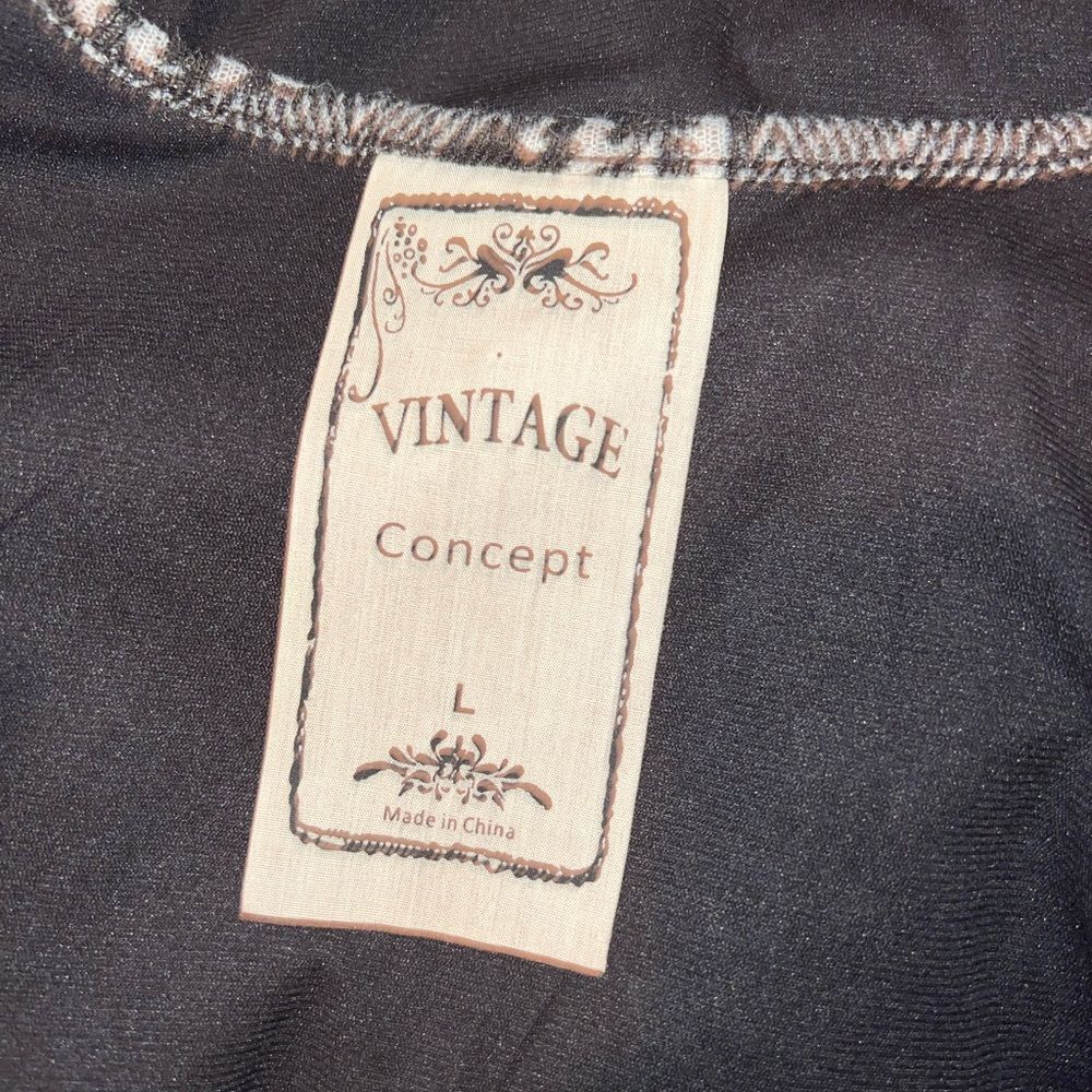 Vintage Concept Patchwork Look Flared Hem Tunic T… - image 6